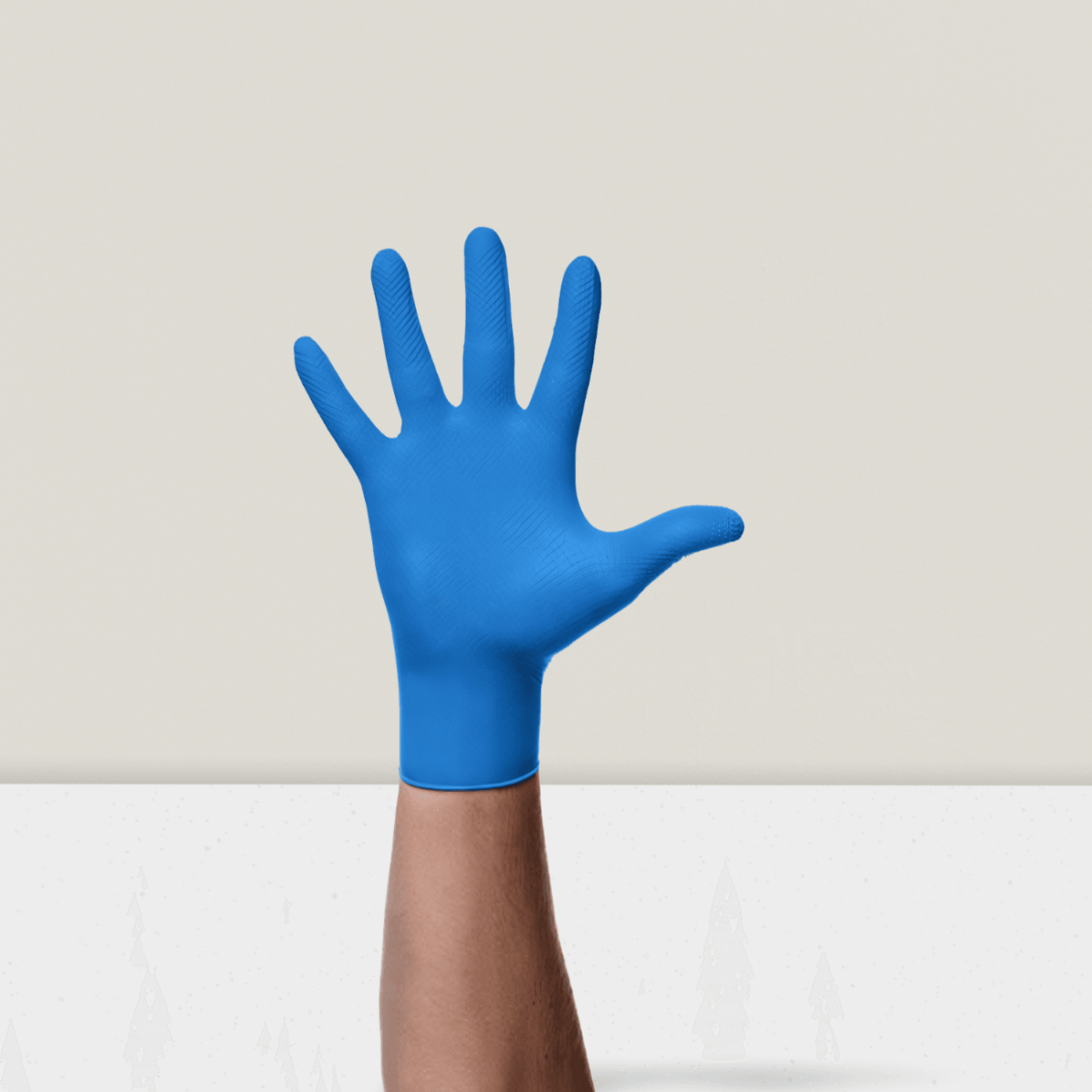 Blaue Nitrilhandschuhe ohne schwitzen