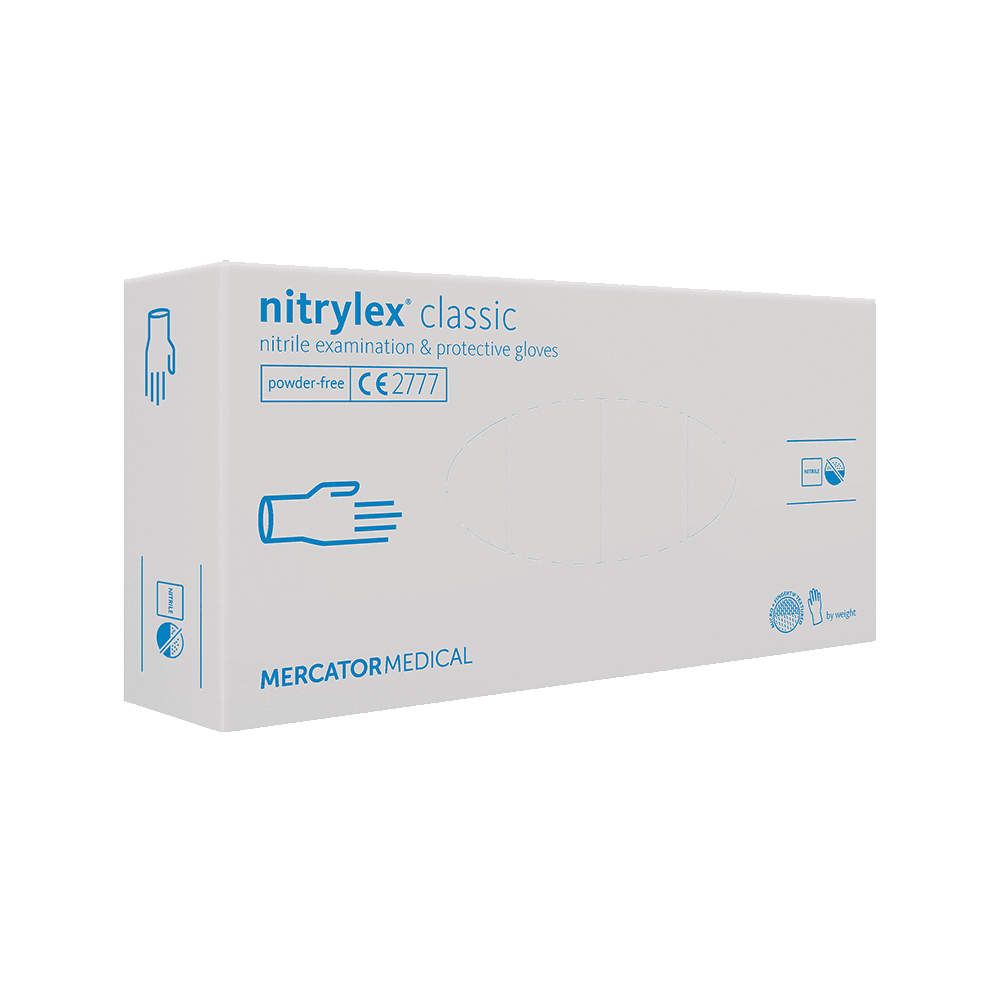 MERCATOR nitrylex classic Nitrilhandschuhe weiß - AL-MED Medical GmbH