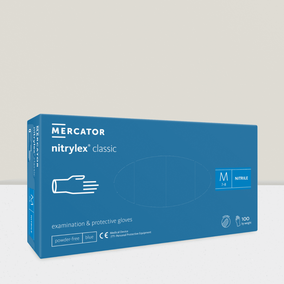 mercator nitrylex classic blau textured M
