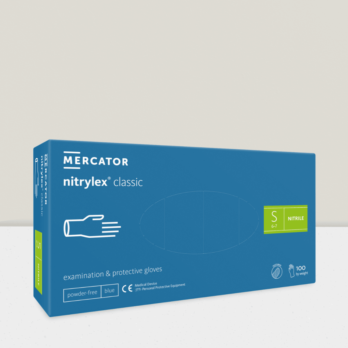 mercator nitrylex classic blau textured S