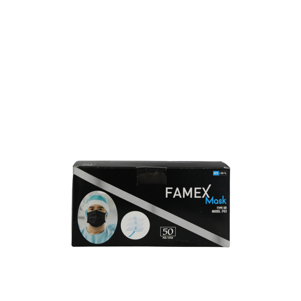 50er Pack - Mund- und Nasenmaske Einweg schwarz - AL-MED Medical GmbH