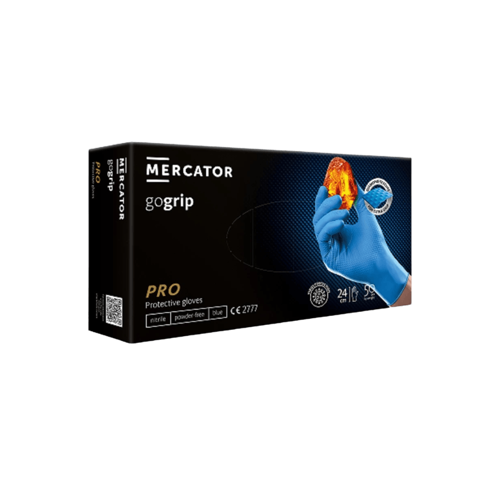 »MERCATOR gogrip blue« Premium Nitril Handschuhe blau - 50 Stück - AL-MED Medical GmbH