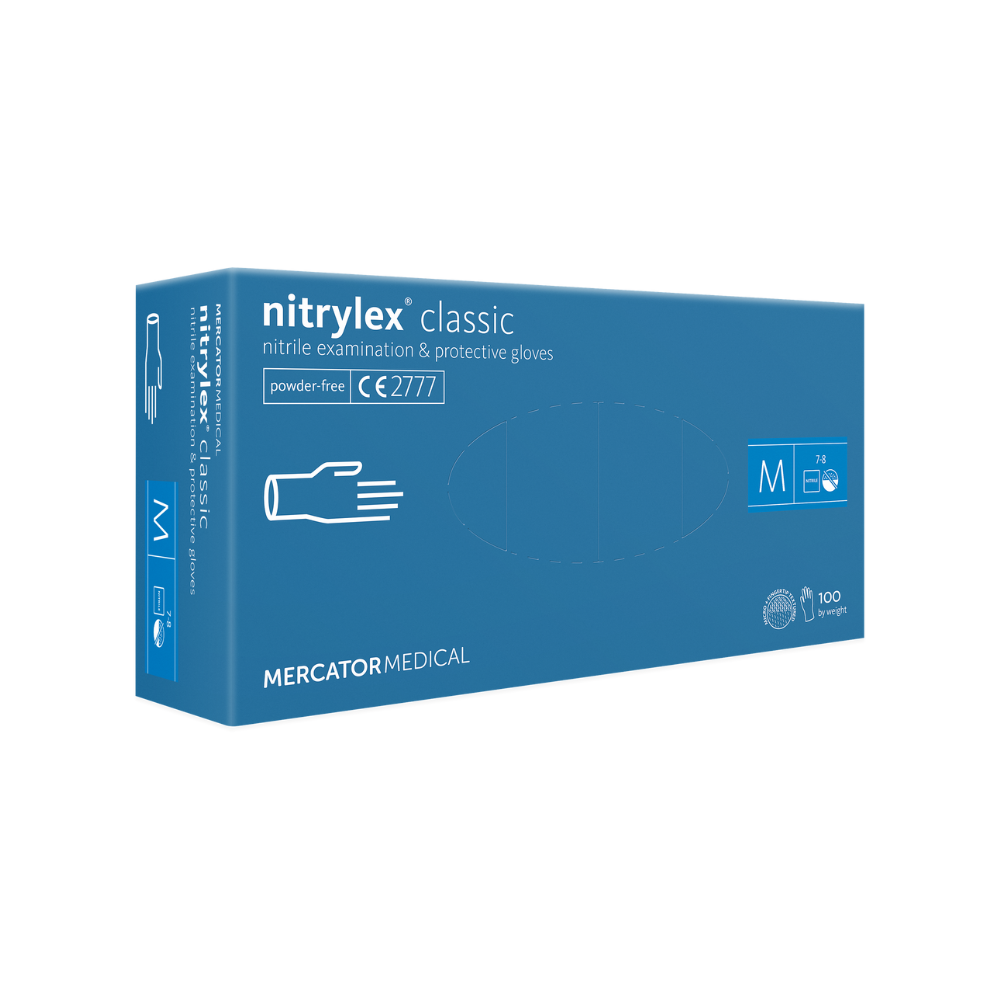Mercator nitrylex classic Nitrilhandschuhe blau (VE: 100 Einweghandschuhe)