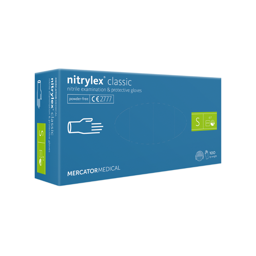 Mercator nitrylex classic Nitrilhandschuhe blau (VE: 100 Einweghandschuhe)