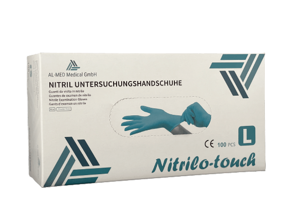 medical nitril handschuhe Nitril Einweghandschuhe 100 Stück: Nitrilo-touch blau