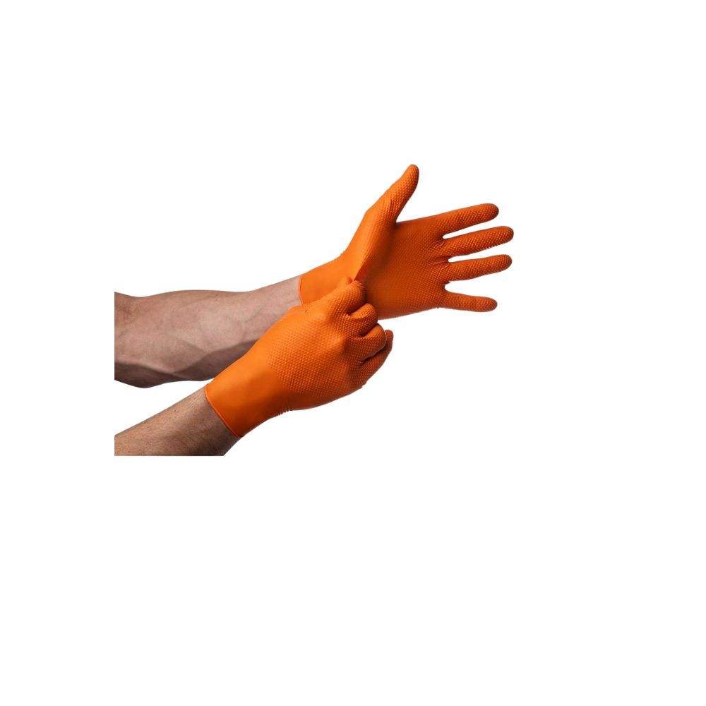 Mercator gogrip Nitril Handschuhe orange (VE: 50 Einweghandschuhe)